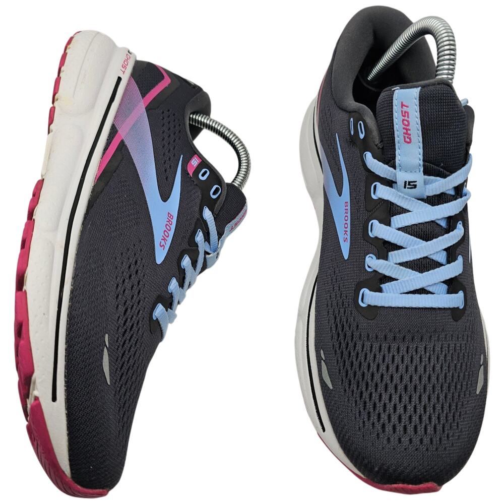 Brooks Ghost 15 Ebony Lilac Rose Womens 9 Medium B (UK 7) Running Shoes Sneakers